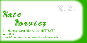 mate morvicz business card